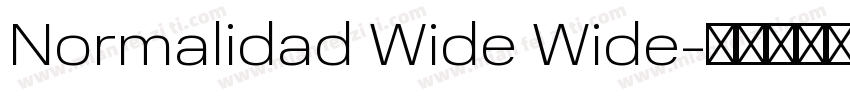 Normalidad Wide Wide字体转换